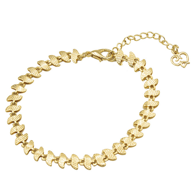 BRACELET DULCE A MAILLES EN FORME D'ENERGIE AVEC LOGO EVYLAURE