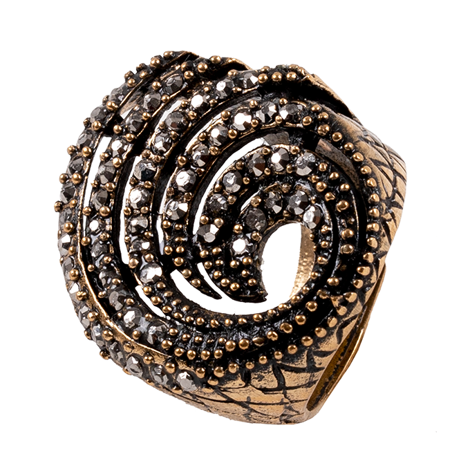 BAGUE DELEN EN BRONZE AJUSTABLE EN FORME D'ESCARGOT