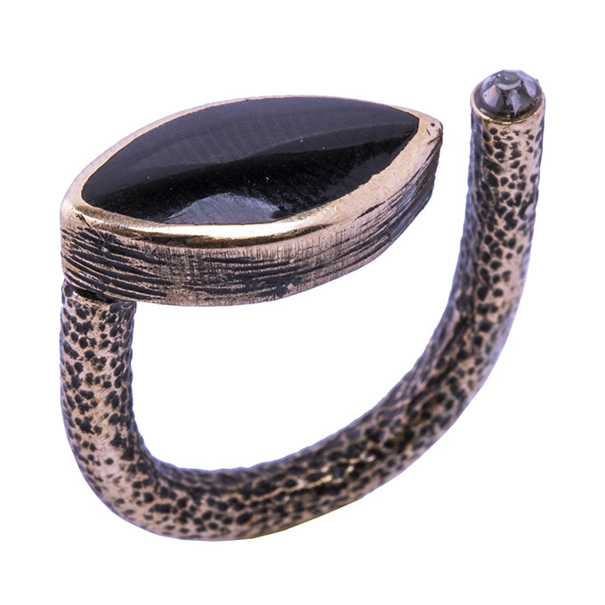 BAGUE YEVA EN BRONZE EN SEMI CERCLE