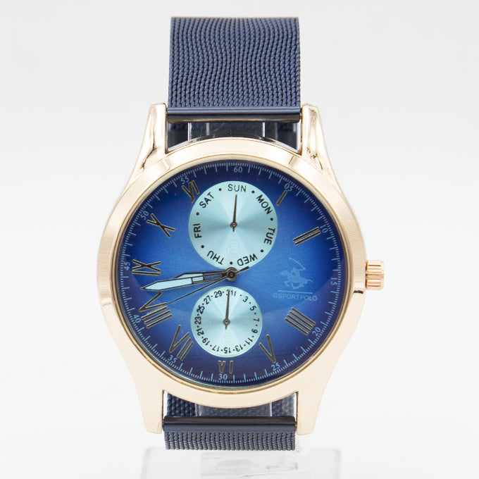 MONTRE POLO P0009 BLEU POUR HOMME.