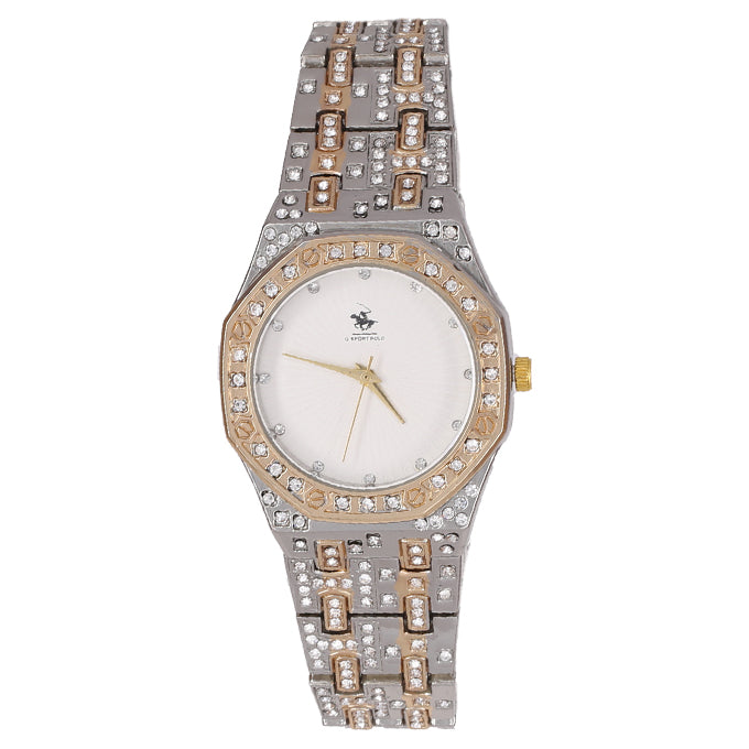 MONTRE POLO P0048 ARGENTE. CAD ARGENTE INT ARGENTE. CHR BLANC, ECR ARGENTE.