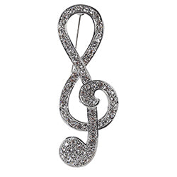 BROCHE SYMPHONIE ARGENTE