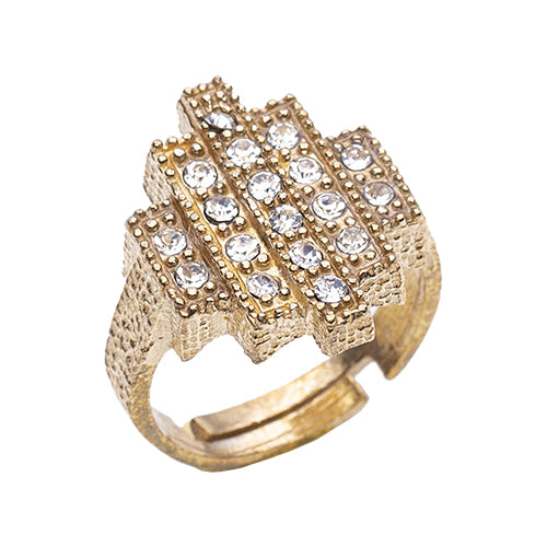 BAGUE BRIGITA EN BRONZE DORÉ AJUSTABLE