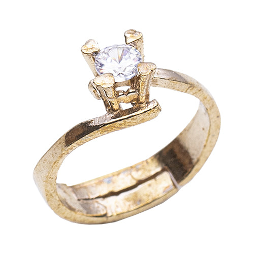 BAGUE JELKA EN BRONZE DORÉ AJUSTABLE