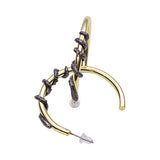 BOUCLES D'OREILLES MURIEL EN BRONZE DORÉ/DARK