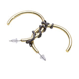 BOUCLES D'OREILLES MURIEL EN BRONZE DORÉ/DARK