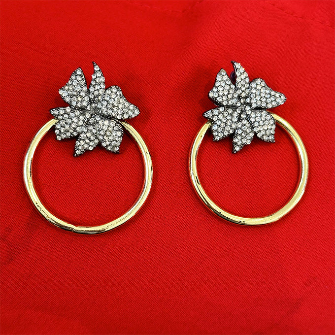 BOUCLES D'OREILLES KETTY EN BRONZE DORÉ A FLEURS