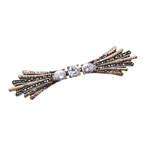 BROCHE ELEONOR EN BRONZE A FORME DE BARRETTE