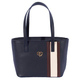 SAC A MAIN ET EPAULE KELEM EN CUIR BLEU MARINE - BORDEAUX - BEIGE