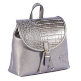 SAC A DOS –A MAINS – A BANDOULIERE AYANAH EN CUIR ARGENTE/ARGENTE