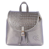 SAC A DOS –A MAINS – A BANDOULIERE AYANAH EN CUIR ARGENTE/ARGENTE