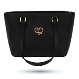 SAC A MAIN ET A EPAULE MOREMI EN CUIR NOIR