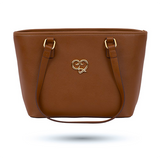 SAC A MAIN ET A EPAULE MOREMI EN CUIR MARRON TABAC