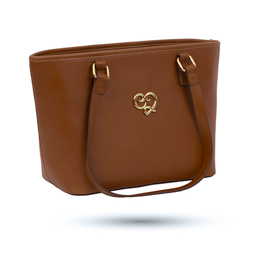 SAC A MAIN ET A EPAULE MOREMI EN CUIR MARRON TABAC