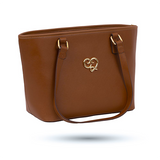 SAC A MAIN ET A EPAULE MOREMI EN CUIR MARRON TABAC