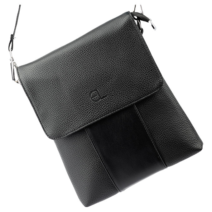 SAC BANDOULIERE KENNETH EN SIMILI CUIR NOIR