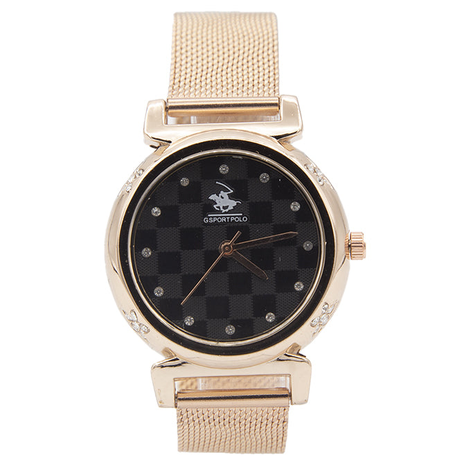MONTRE POLO P0044 CUIVRE NOIR POUR FEMME