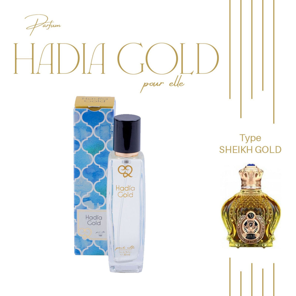 HADIA GOLD 30ML- Type SHEIKH GOLD