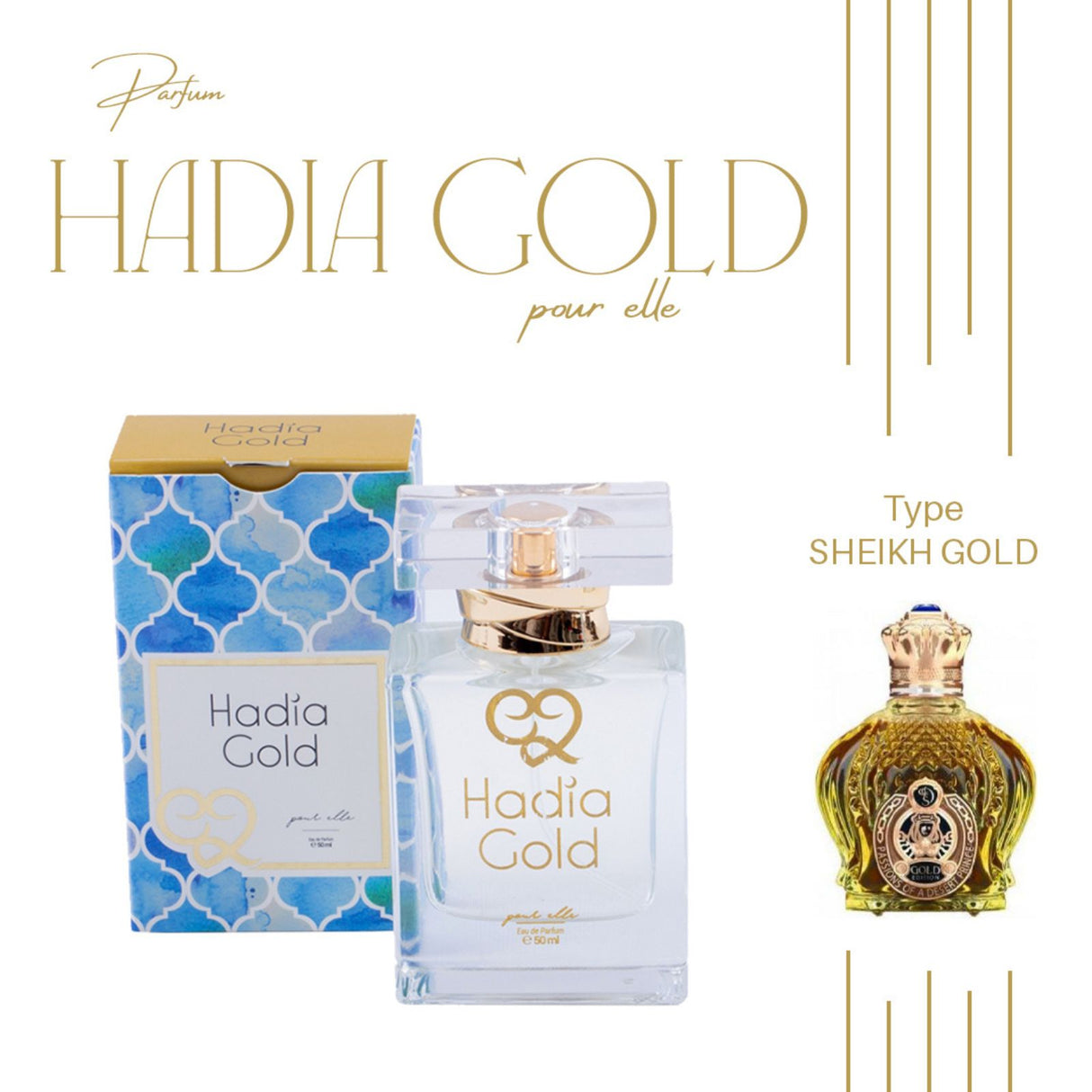 HADIA GOLD 50ML - Type SHEIKH GOLD